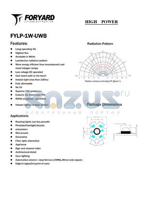 FYLP-1W-UWB datasheet - HIGH POWER