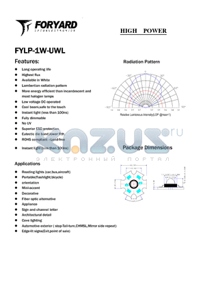 FYLP-1W-UWL datasheet - HIGH POWER