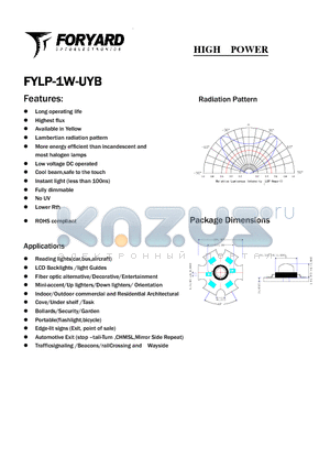 FYLP-1W-UYB datasheet - HIGH POWER