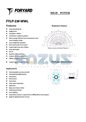 FYLP-1W-WWL datasheet - HIGH POWER