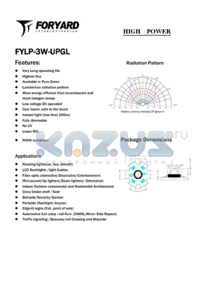 FYLP-3W-UPGL datasheet - HIGH POWER