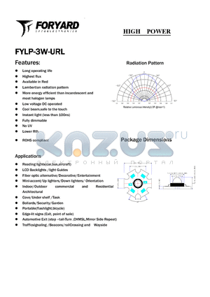 FYLP-3W-URL datasheet - HIGH POWER