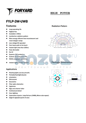 FYLP-3W-UWB datasheet - HIGH POWER