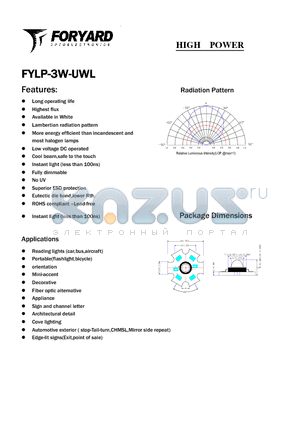 FYLP-3W-UWL datasheet - HIGH POWER
