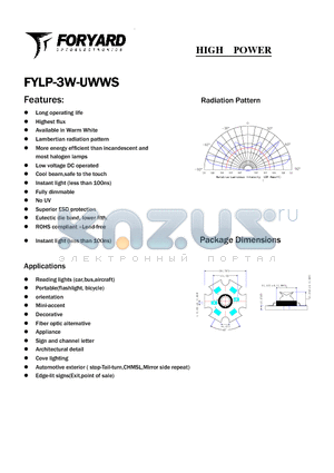 FYLP-3W-UWWS datasheet - HIGH POWER