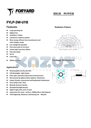 FYLP-3W-UYB datasheet - HIGH POWER