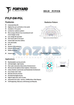 FYLP-5W-PGL datasheet - HIGH POWER