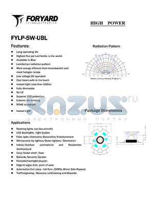 FYLP-5W-UBL datasheet - HIGH POWER