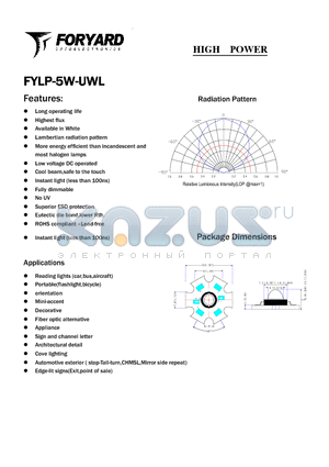 FYLP-5W-UWL datasheet - HIGH POWER