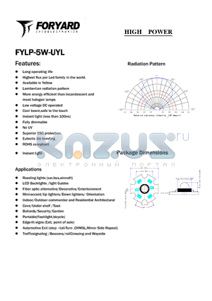 FYLP-5W-UYL datasheet - HIGH POWER