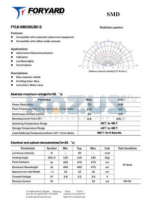 FYLS-0603BUBC-5 datasheet - SMD