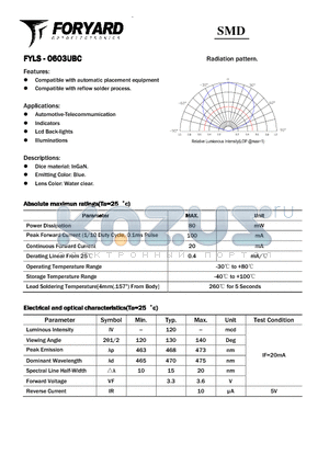 FYLS-0603UBC datasheet - SMD