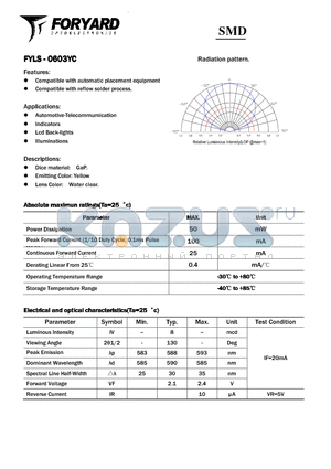 FYLS-0603YC datasheet - SMD