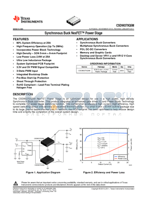 CSD96370Q5M datasheet - Synchronous Buck NexFET Power Stage