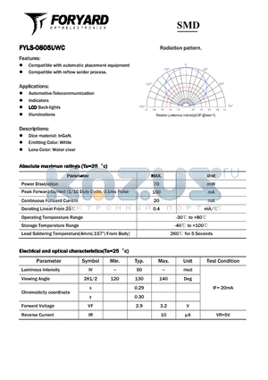 FYLS-0805UWC datasheet - SMD