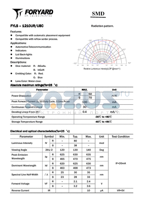 FYLS-1210UBC datasheet - SMD