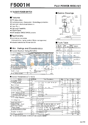 F5001H datasheet - INTELIGENT POWER SWITCH