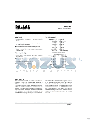 DS2105 datasheet - SCSI Terminator