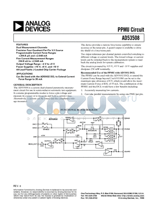 AD53508 datasheet - PPMU Circuit
