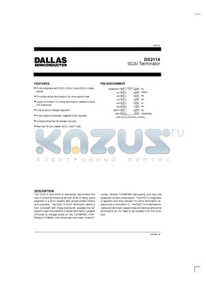 DS2114 datasheet - SCSI Terminator