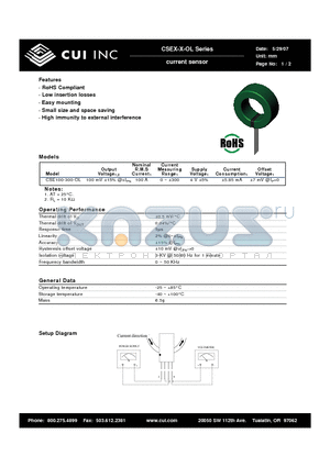 CSEX-X-OL datasheet - current sensor