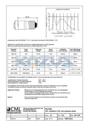 18601157 datasheet - StarLEDs T31/4 (10x25mm)E10 with protection diode