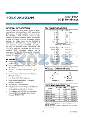 DS21S07AS/TR datasheet - SCSI Terminator