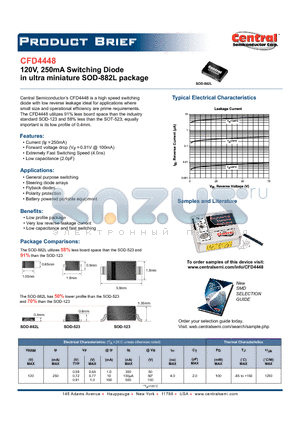 CFD4448 datasheet - SURFACE MOUNT ULTRA HIGH SPEED SILICON SWITCHING DIODE