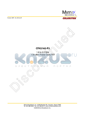 CFH2162-P3 datasheet - 1.8 to 2.0 GHz