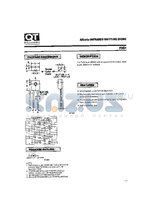 F5G1 datasheet - AIGAAS INFRARED EMITTING DIODE