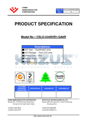 CSLO-U34SHR1-QA0R datasheet - LED