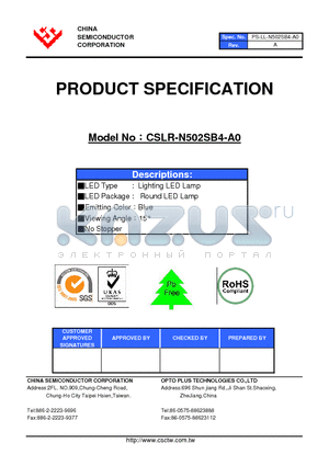 CSLR-N502SB4-A0 datasheet - LED