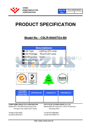 CSLR-N505TG4-B0 datasheet - LED