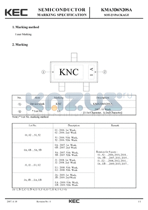 KMA3D6N20SA datasheet - SOT-23 PACKAGE