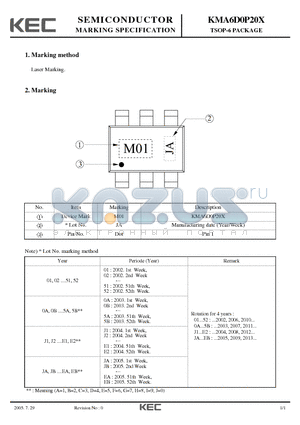 KMA6D0P20X datasheet - TSOP-6 PACKAGE
