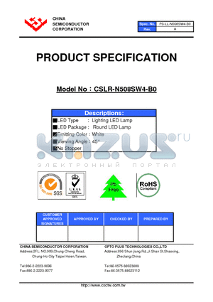 CSLR-N508SW4-B0 datasheet - LED