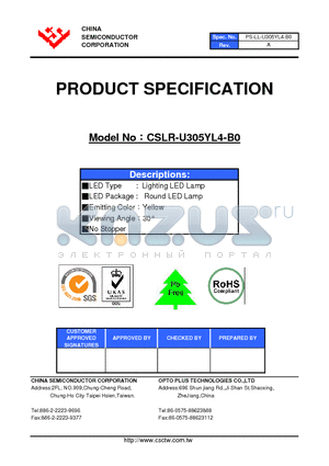 CSLR-U305YL4-B0 datasheet - LED