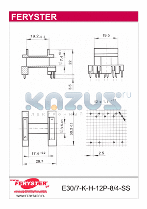 E30-7-K-H-12P-8-4-SS datasheet - COIL FORMER