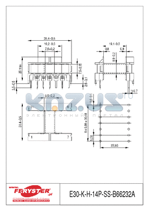 E30-K-H-14P-SS-B66232A datasheet - COIL FORMER