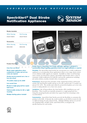 DS2475RAR datasheet - SpectrAlert Dual Strobe Notification Appliances