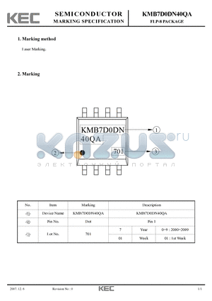 KMB7D0DN40QA datasheet - FLP-8 PACKAGE