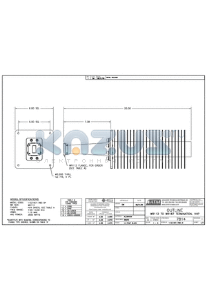 187-760-1 datasheet - OUTLINE WR112 TO WR187 TERMINATION, VHP