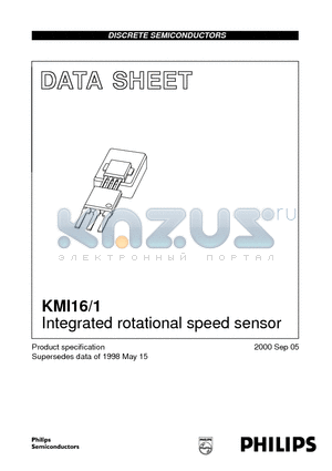 KMI16/1 datasheet - Integrated rotational speed sensor