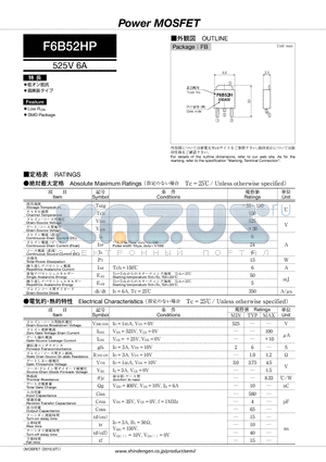 F6B52HP datasheet - Power MOSFET