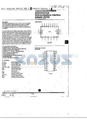 F6850CS datasheet - Asynchronous Communications Interface Adapter (ACIA)