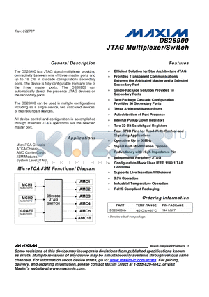 DS26900 datasheet - JTAG Multiplexer/Switch