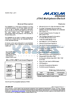 DS26900_11 datasheet - JTAG Multiplexer/Switch