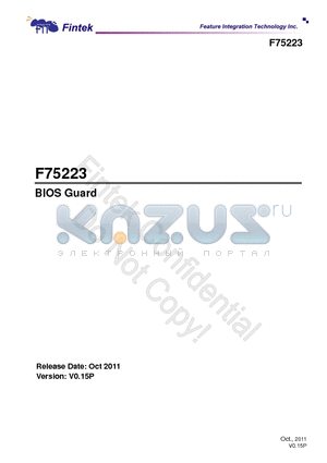 F75223 datasheet - BIOS Guard