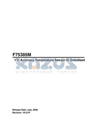 F75385M datasheet - a1oC Accuracy Temperature Sensor IC Datasheet