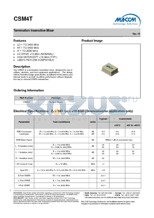 CSM4T datasheet - Termination Insensitive Mixer